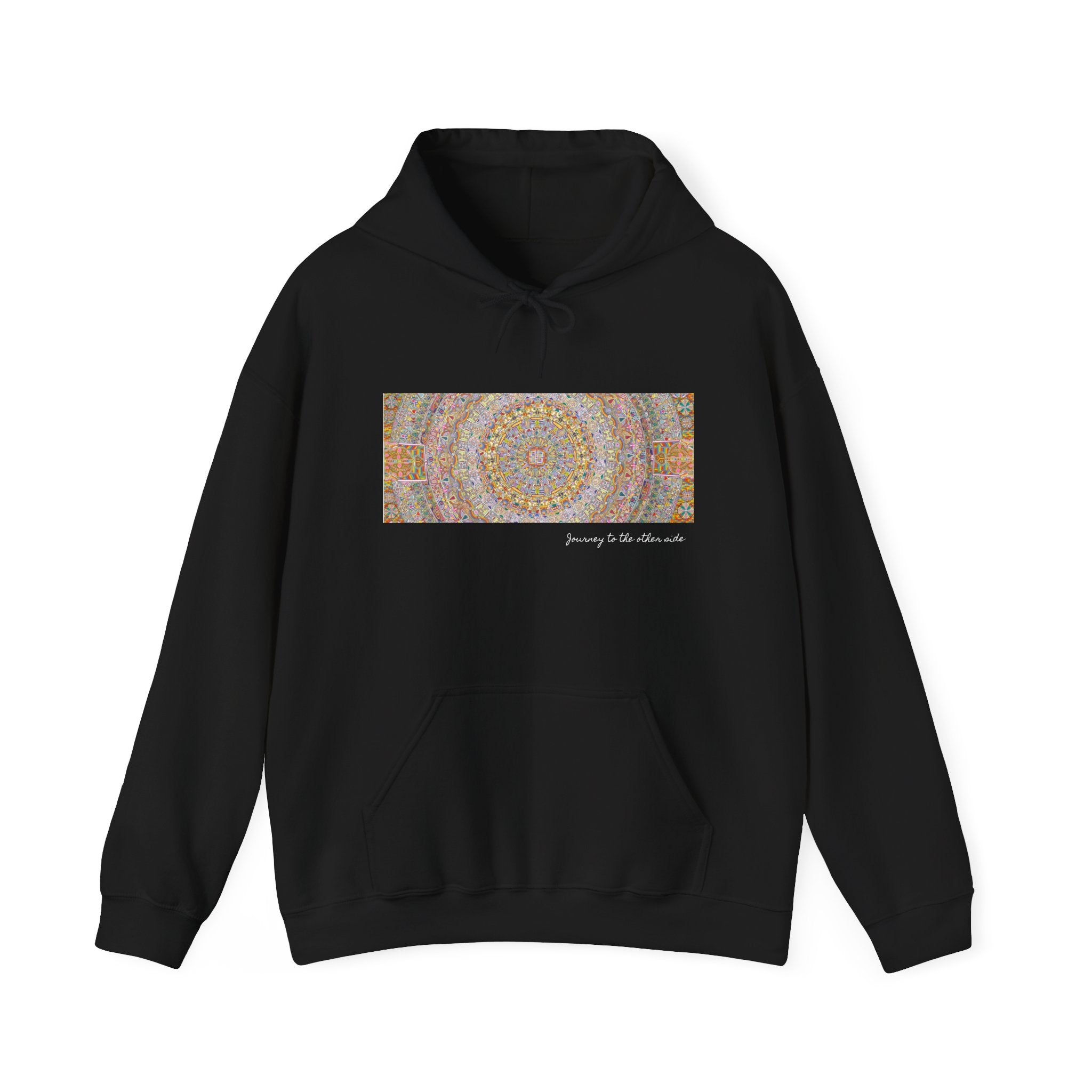Mandala Folk Art Unisex Hoodie — Vibrant Hand-Drawn Illustration Artwork 7