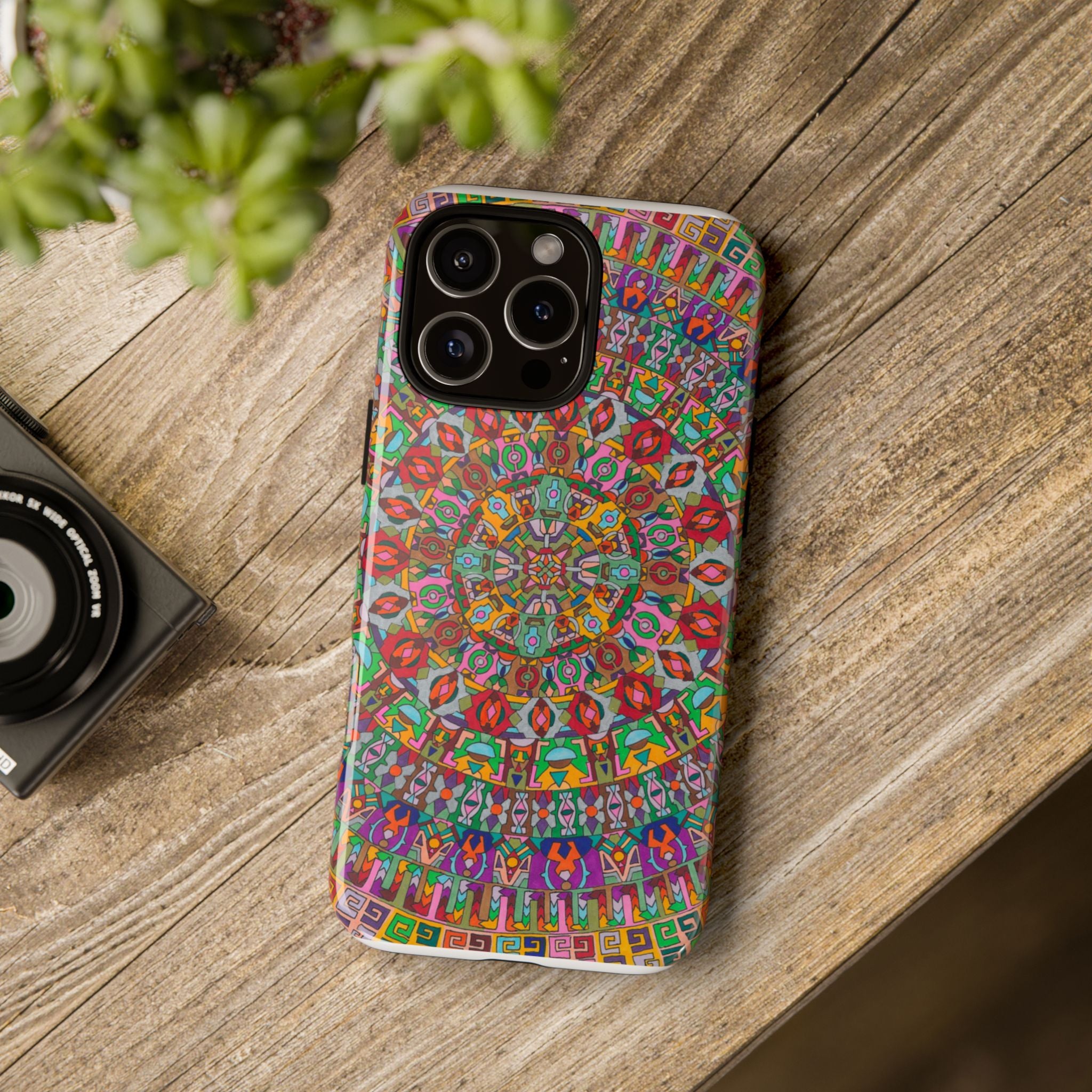 Kaleidoscope Mandala Phone Case — Colorful Protective Tough Case - Artwork 1