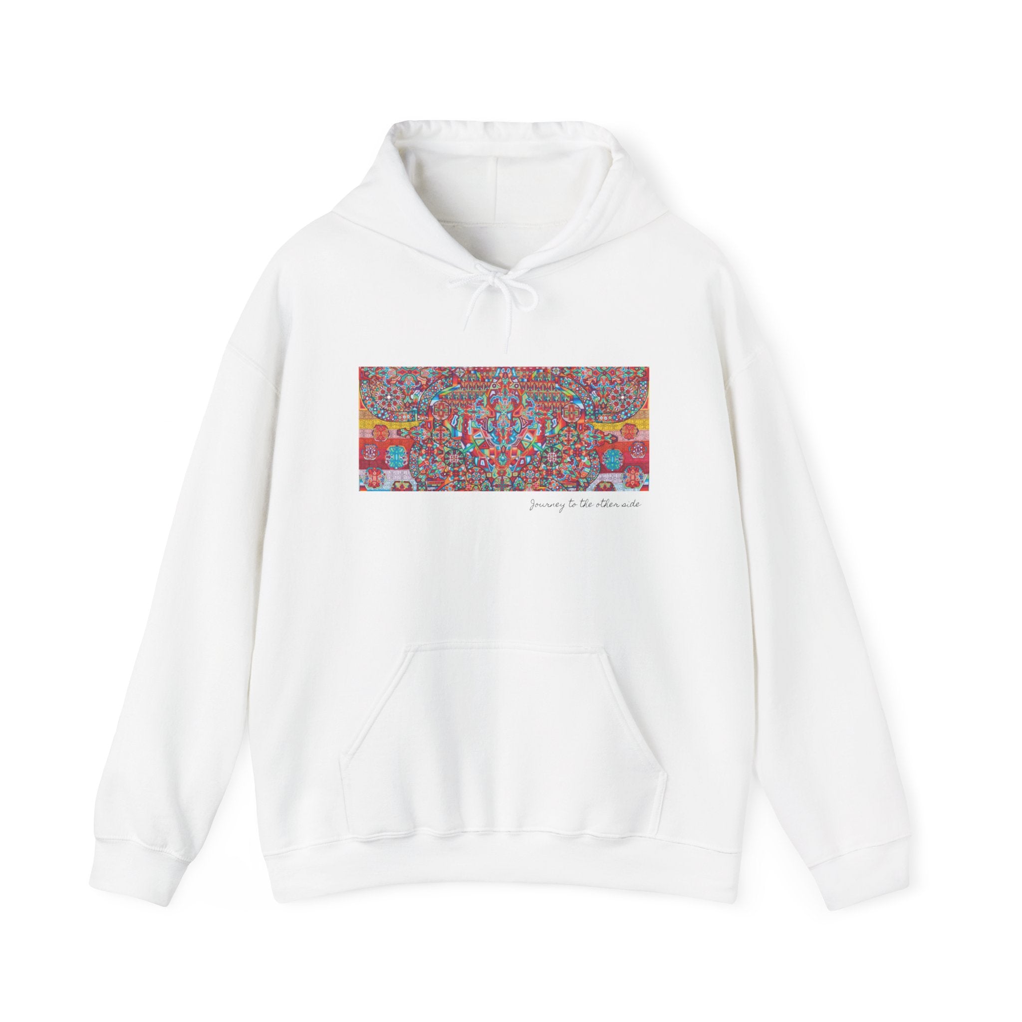 Mandala Folk Art Unisex Hoodie — Vibrant Hand-Drawn Illustration Artwork 4