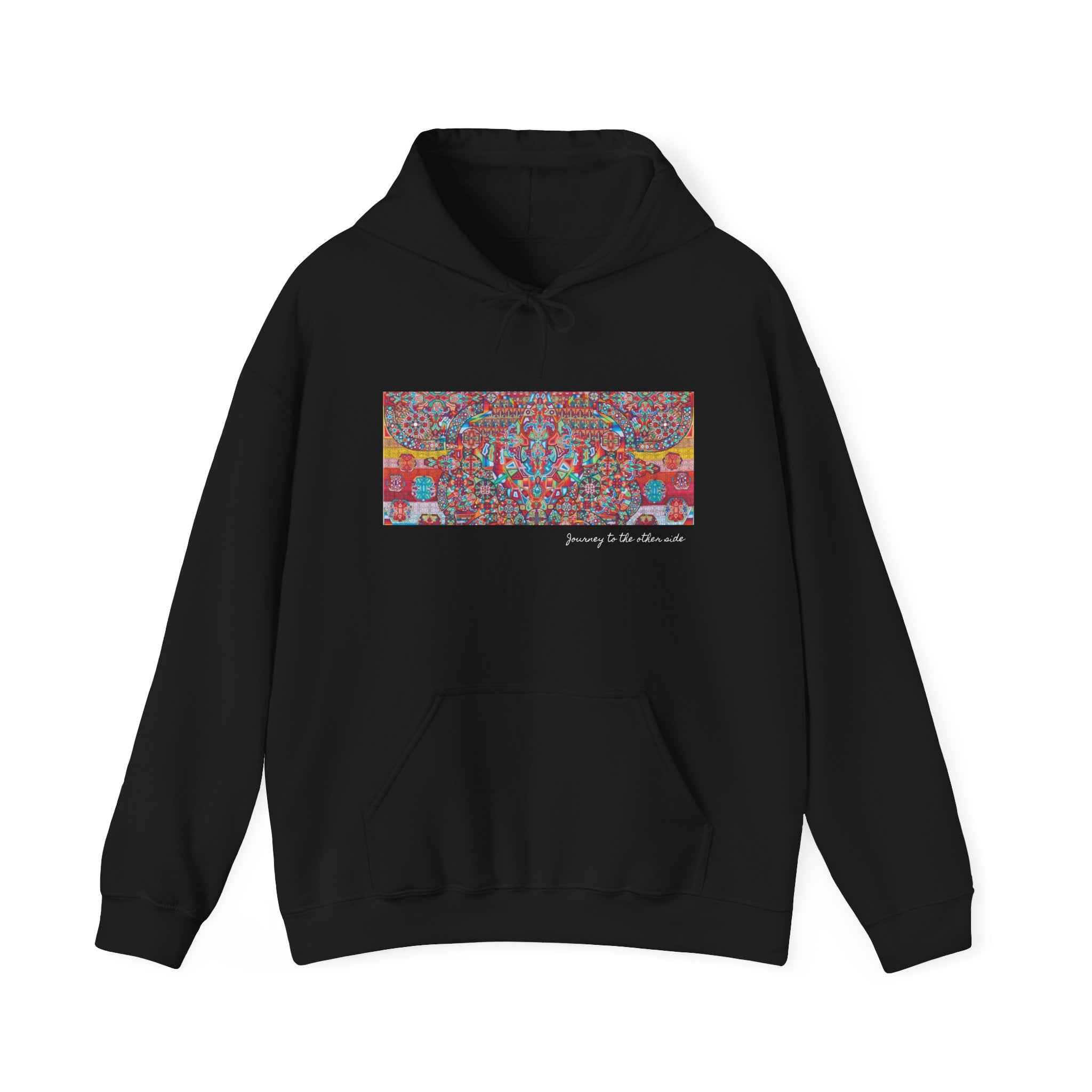 Mandala Folk Art Unisex Hoodie — Vibrant Hand-Drawn Illustration Artwork 4