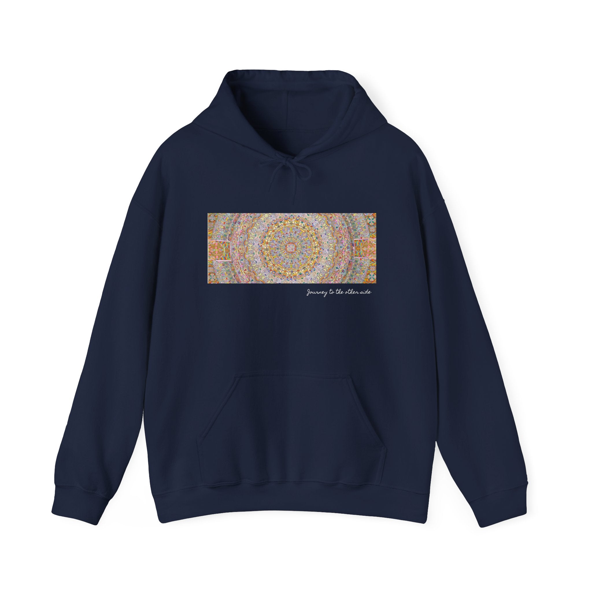 Mandala Folk Art Unisex Hoodie — Vibrant Hand-Drawn Illustration Artwork 7