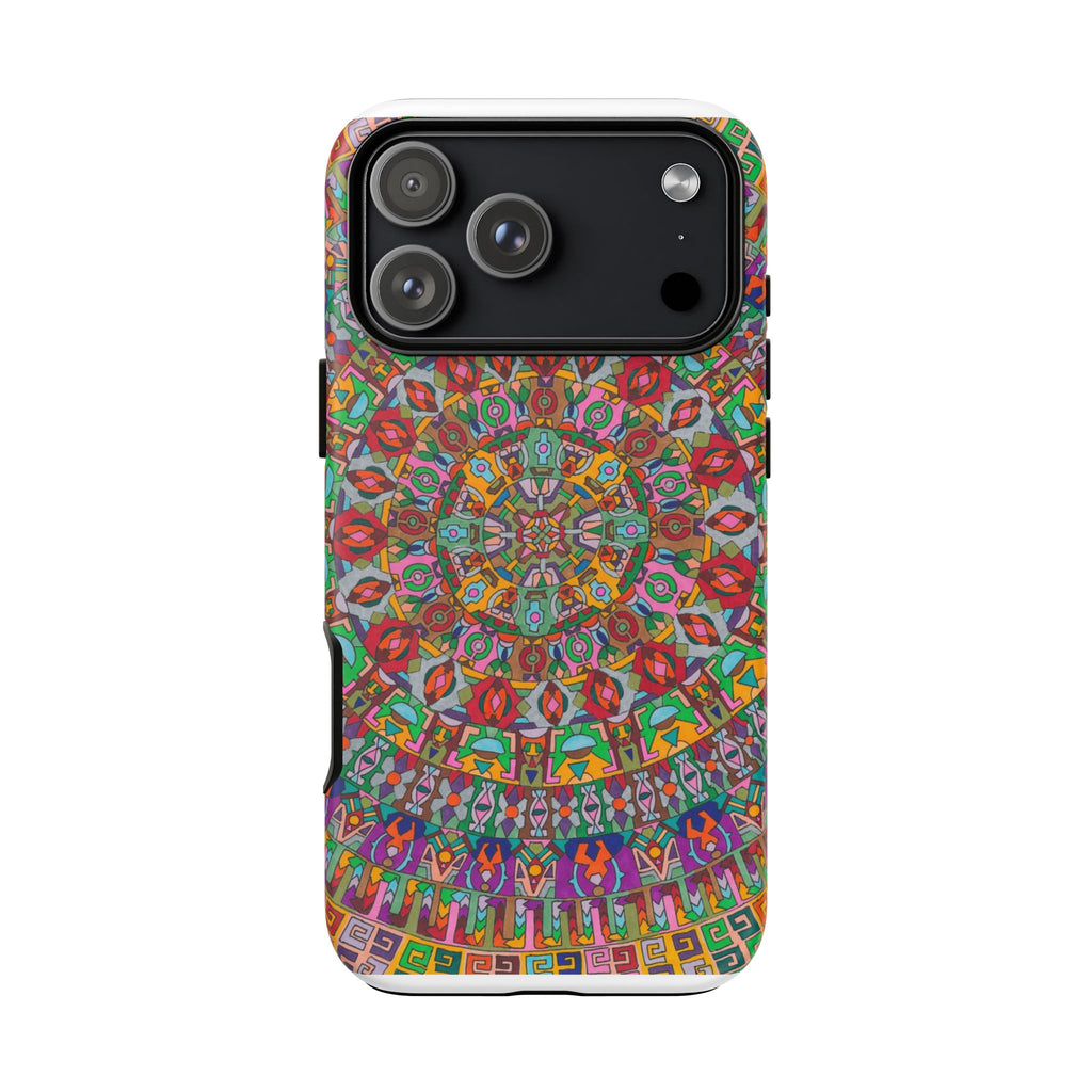 Kaleidoscope Mandala Phone Case — Colorful Protective Tough Case - Artwork 1