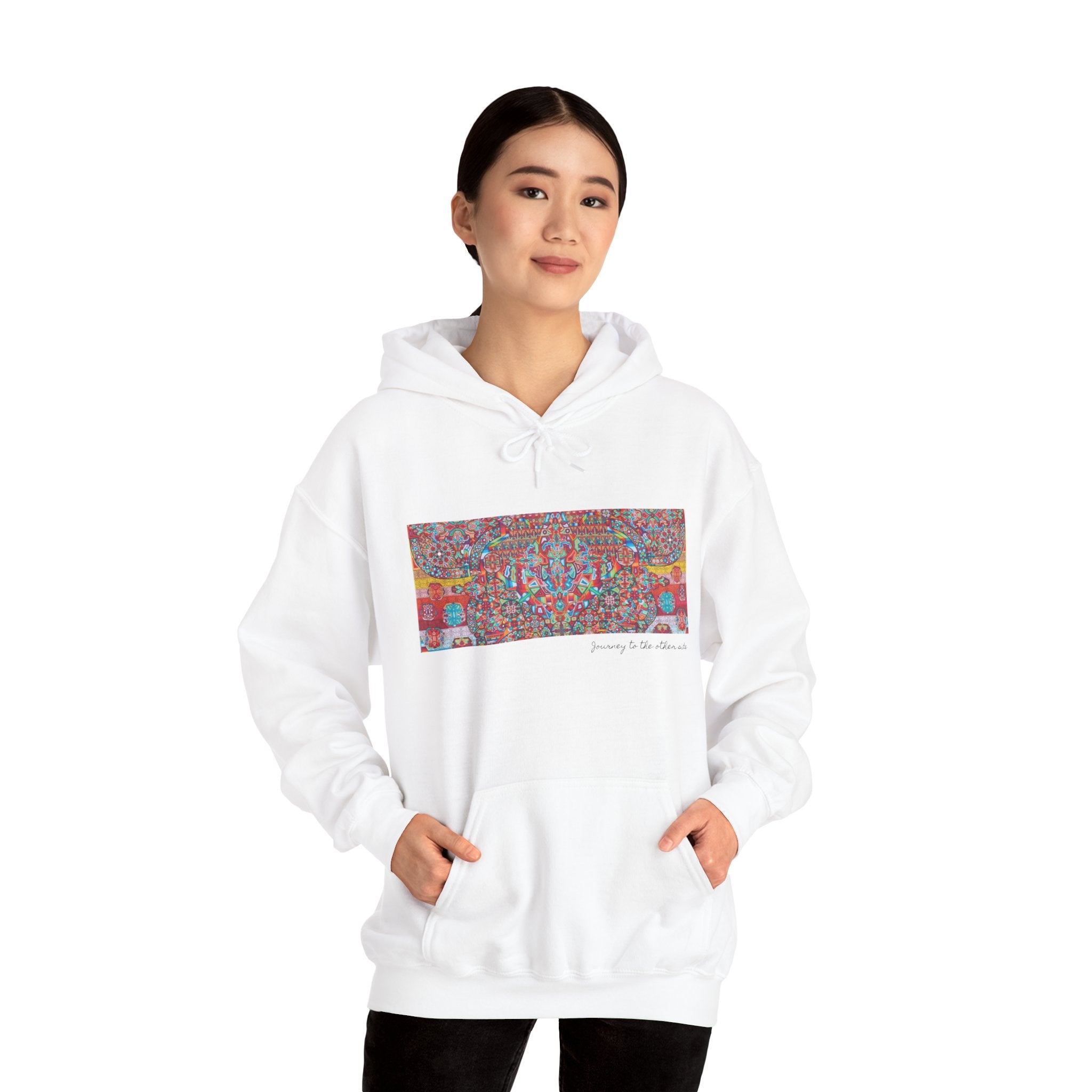Mandala Folk Art Unisex Hoodie — Vibrant Hand-Drawn Illustration Artwork 4