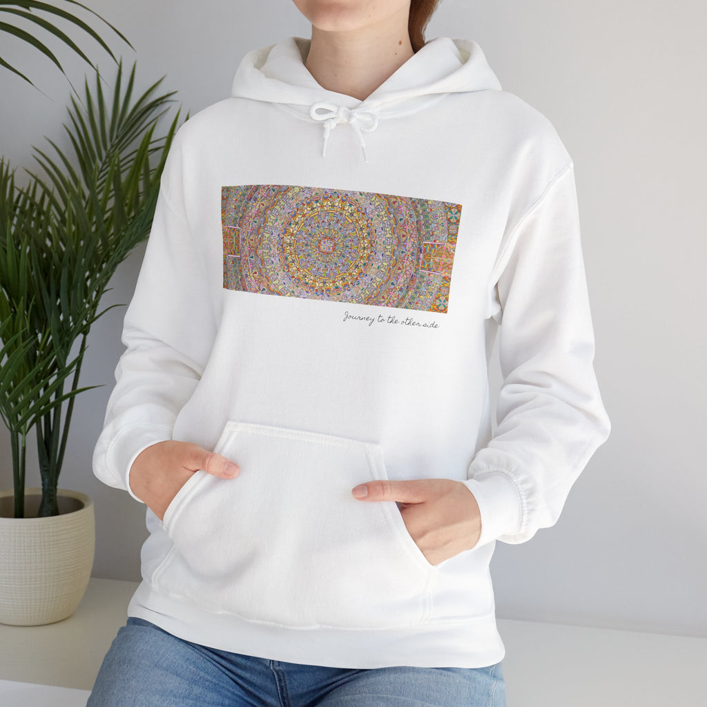 Mandala Folk Art Unisex Hoodie — Vibrant Hand-Drawn Illustration Artwork 7