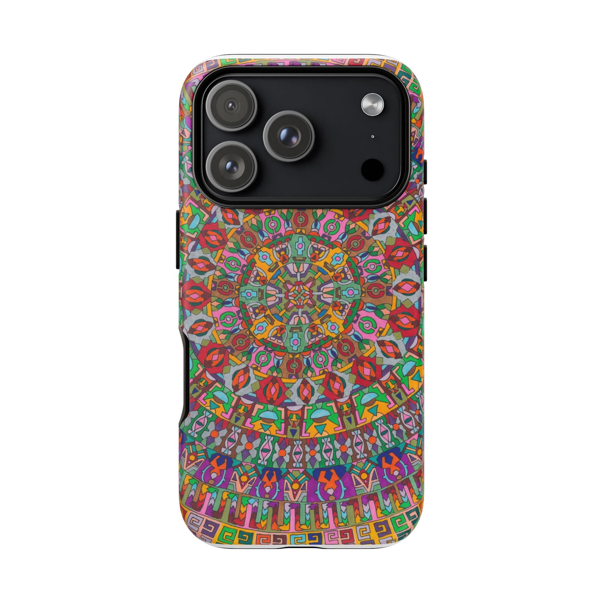 Kaleidoscope Mandala Phone Case — Colorful Protective Tough Case - Artwork 1