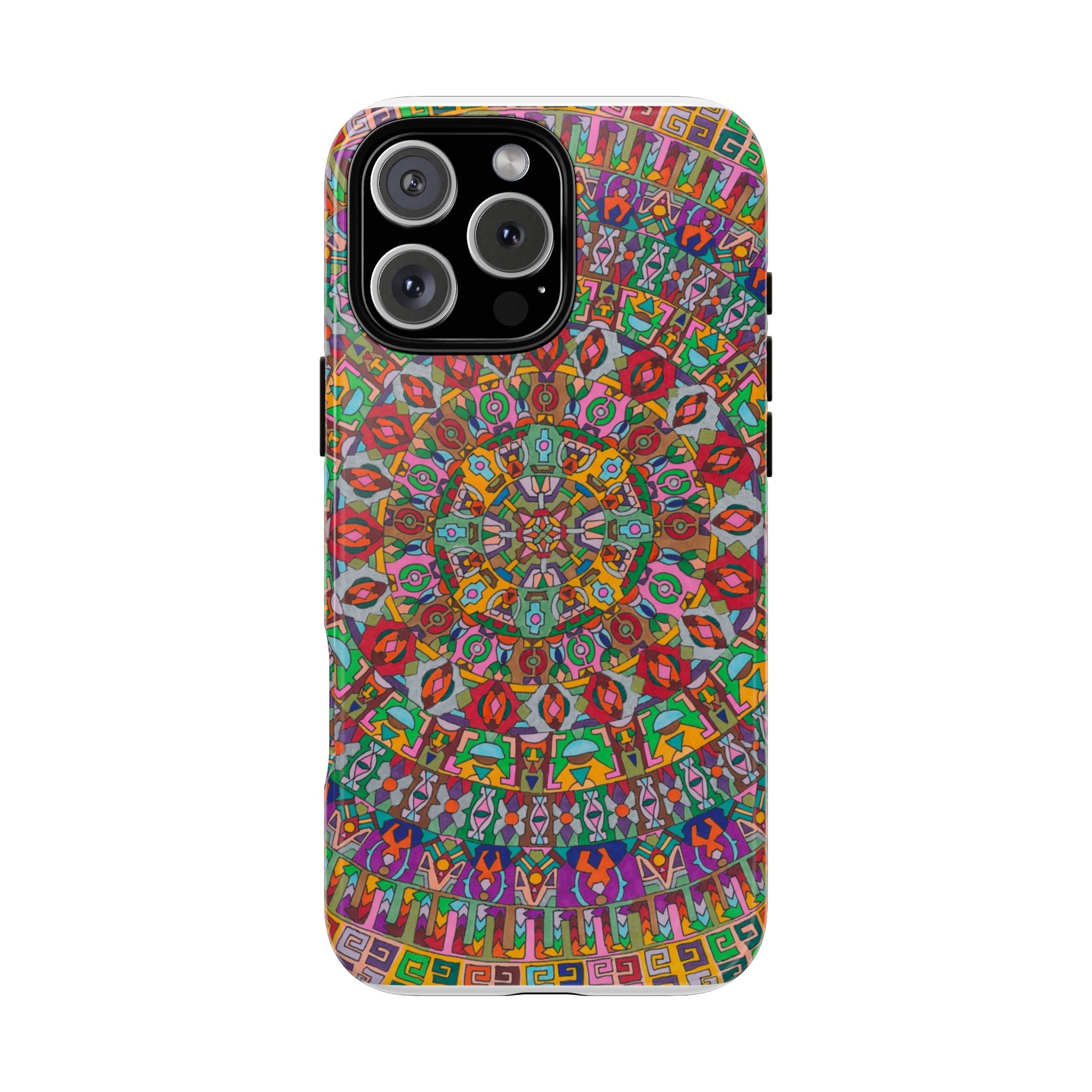Kaleidoscope Mandala Phone Case — Colorful Protective Tough Case - Artwork 1