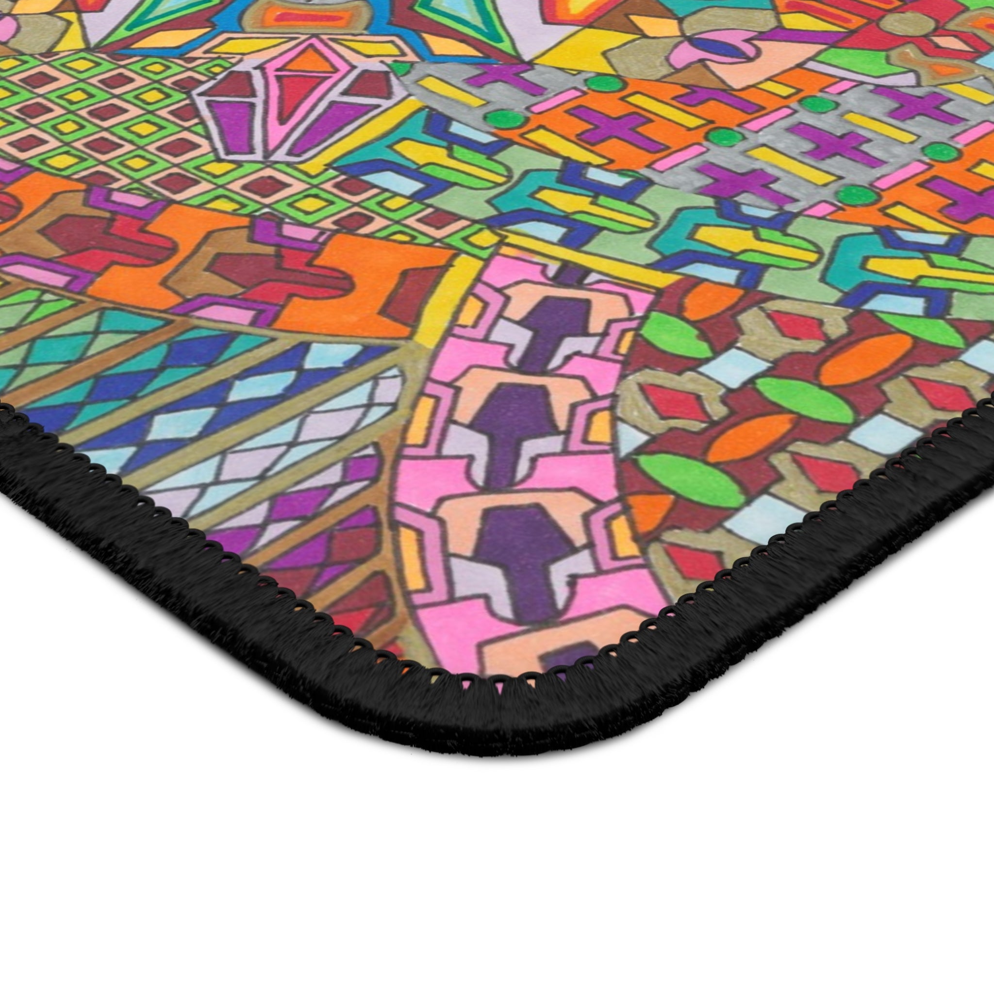Psychedelic Kaleidoscope Gaming Mouse Pad — Colorful Geometric Desk Mat - Artwork 10
