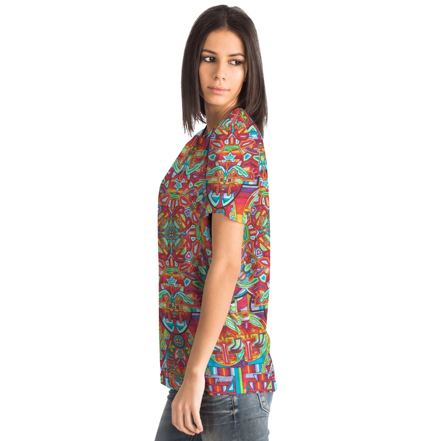 Psychedelic Kaleidoscope Tee — Colorful Mandala Full Print T-Shirt Artwork 11
