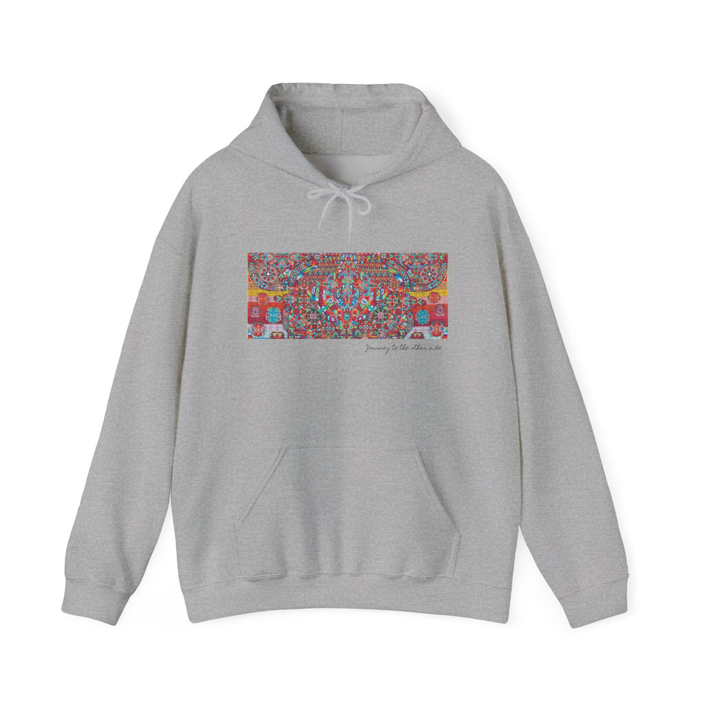Mandala Folk Art Unisex Hoodie — Vibrant Hand-Drawn Illustration Artwork 4