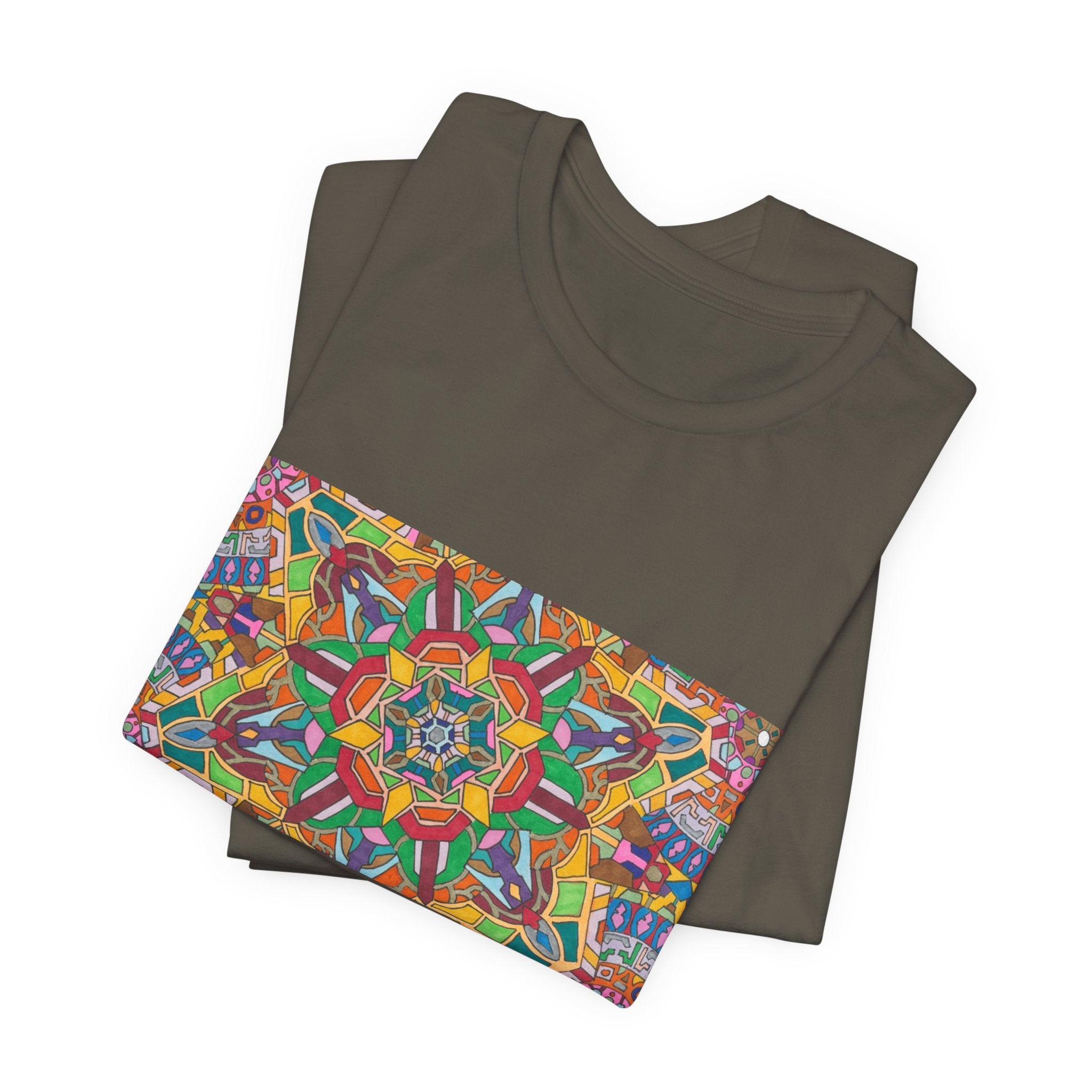 Psychedelic Kaleidoscope Tee — Colorful Mandala Graphic T-Shirt Artwork 3