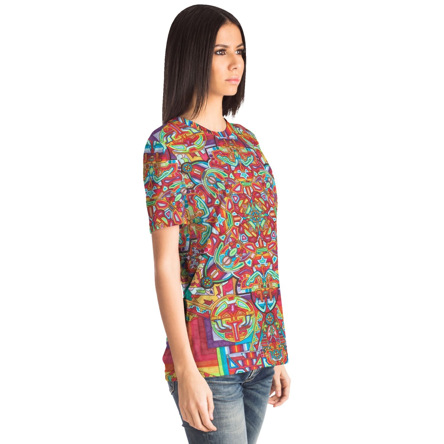 Psychedelic Kaleidoscope Tee — Colorful Mandala Full Print T-Shirt Artwork 11